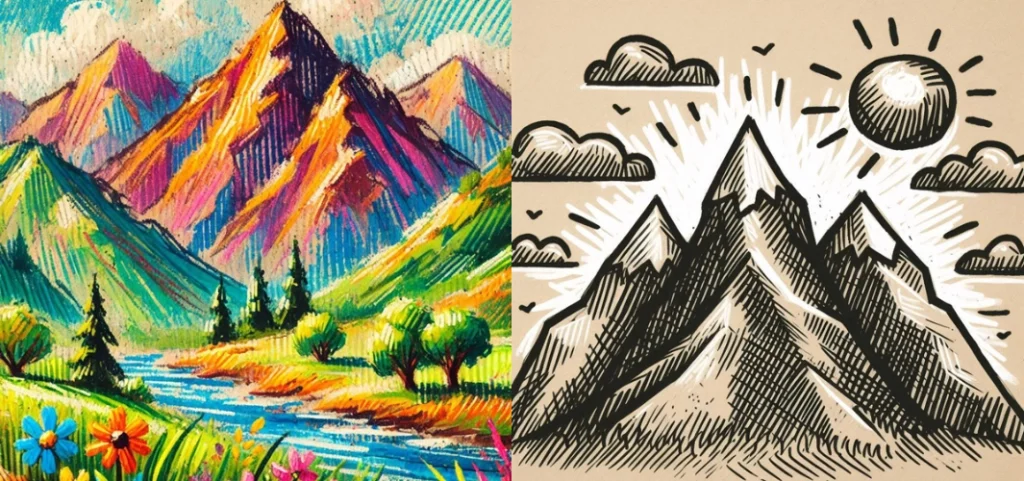 childrens mountain painting cover