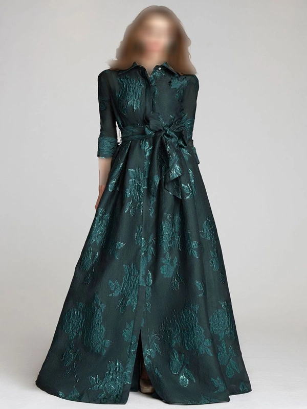 لباس مجلسی پوشیده مناسب پاییز لباس سبز مجلسی پوشیده