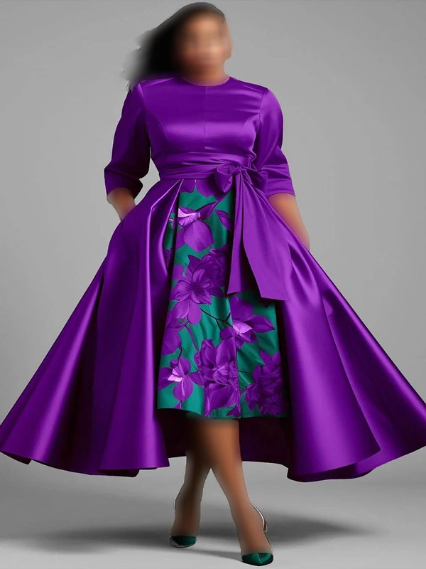 لباس مجلسی پوشیده مناسب پاییز لباس مجلسی بنفش پوشیده