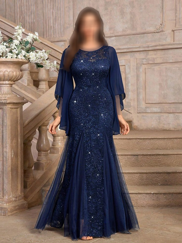 لباس مجلسی زنانه لباس مجلسی زنانه آبی نفتی