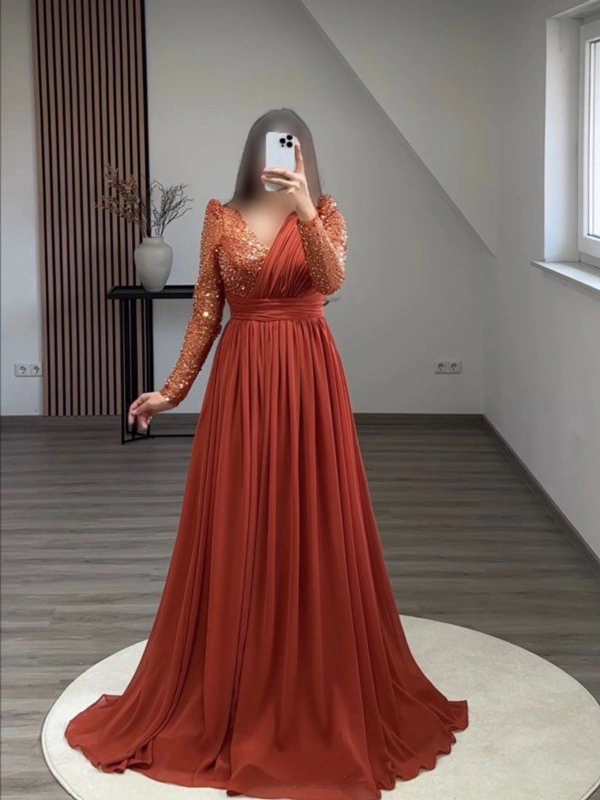 لباس مجلسی زنانه لباس مجلسی زنانه نارنجی
