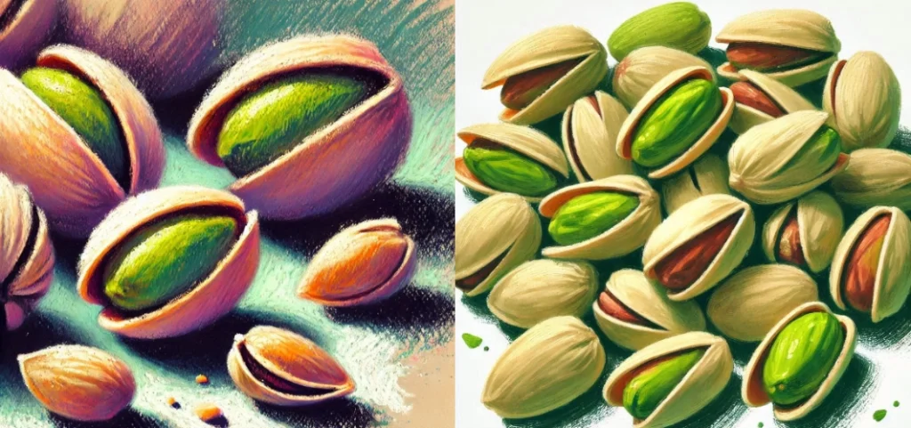 نقاشی پسته: ایده‌های جذاب برای طراحی میوه‌ای طبیعی و زیبا