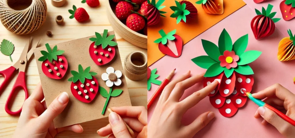 خلاقیت در خانه؛ کاردستی توت‌فرنگی برای کودکان و نوجوانان