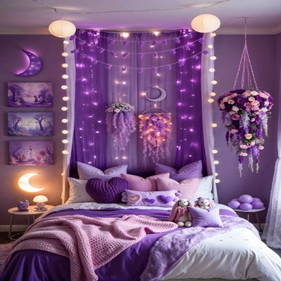 دکوراسیون اتاق خواب دخترانه لاکچری دکوراسیون اتاق خواب دخترانه