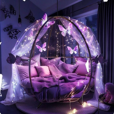 دکوراسیون اتاق خواب دخترانه لاکچری دکوراسیون اتاق خواب دخترانه