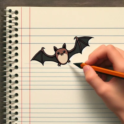 حاشیه دفتر نقاشی؛ جدیدترین طرح های کیوت که دفتر و جذاب می کنه نقاشی خفاش