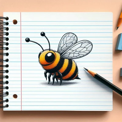 حاشیه دفتر نقاشی؛ جدیدترین طرح های کیوت که دفتر و جذاب می کنه نقاشی زنبور