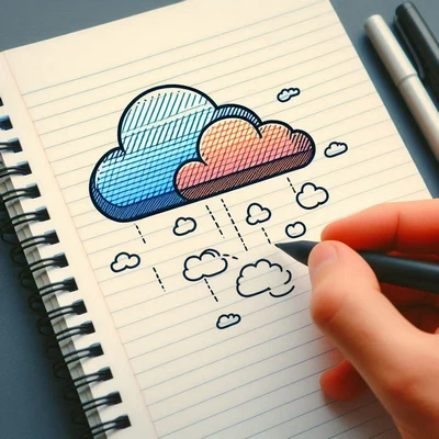 حاشیه دفتر نقاشی؛ جدیدترین طرح های کیوت که دفتر و جذاب می کنه نقاشی ابر در حال باریدن