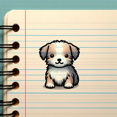 حاشیه دفتر نقاشی؛ جدیدترین طرح های کیوت که دفتر و جذاب می کنه نقاشی سگ سفید