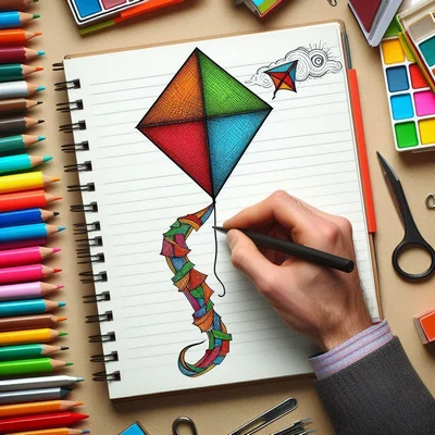 ایده های دفتر نقاشی نقاشی بادبادک