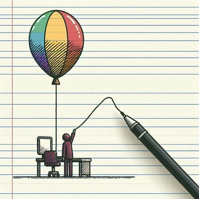 ایده های دفتر نقاشی نقاشی بالن با ادم