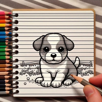 ایده های دفتر نقاشی نقاشی سگ کوشولو