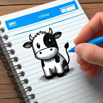 ایده های دفتر نقاشی نقاشی گاو