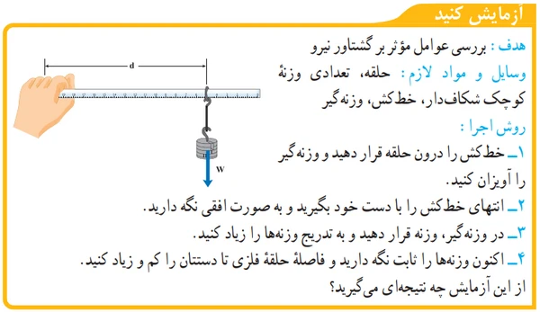 جواب آزمایش کنید صفحه ۹۸ فصل ۹ علوم نهم

